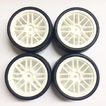 Gravity RC USGT GT Racing Wheels with Spec Tires (White) (4)