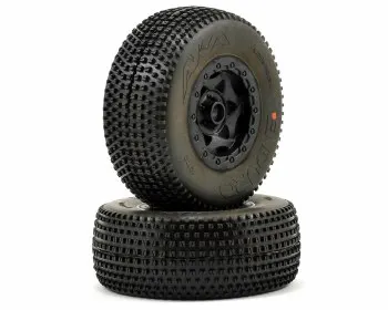 AKA Enduro Short Course Pre-Mount Wheel & Tire - Super Soft with Red Insert