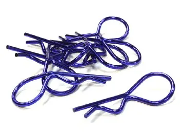 Anodized Body Clips, Blue (8)