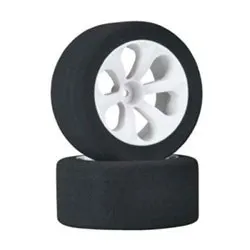 Jaco Prism 1/10 Mounted Foam Sedan Tires (Magenta) (2)