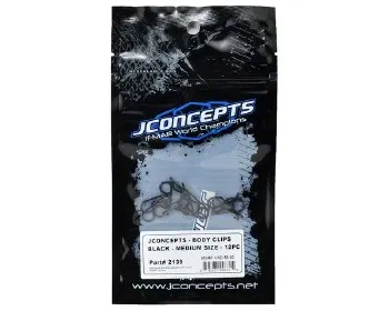 Body Clips, Blk, Med (12)