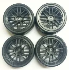 Gravity RC USGT GT Racing Wheels with Spec Tires (Black) (4)