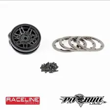Pit Bull RC Raceline #931 Injector 1.9" Beadlock Wheels  (Black/Gunmetal) (2)