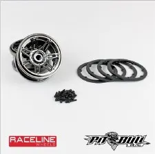 Pit Bull RC Raceline #931 Injector 1.9" Beadlock Wheels  (Chrome/Black) (2)