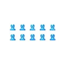 Tamiya 5mm Aluminum Ball Nuts (10) (Blue)