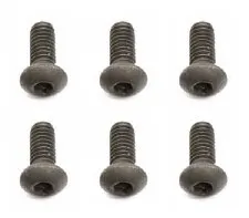 Associated Factory Team Button Head Cap Screws - M2.5x.45x6mm (6)