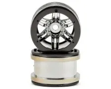 Axial 2.2 Rockstar Beadlock Wheels - Chrome (2)