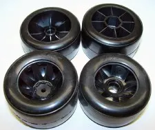 CRC RT1 Front & Rear Formula 1 Wheels with Rubber Tires (4)