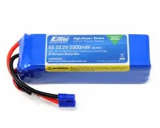 Eflite 22.2V 2900mah 6S 30C Lipo Battery with EC3 Connector