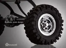 Gmade VR01 Rock Crawler Chrome Beadlock Wheels (2)