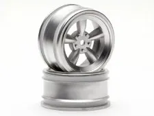 HPI 26mm Vintage 5-Spoke Matte Chrome Wheels (2)