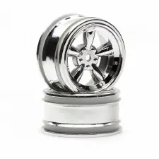 HPI 26mm Vintage 5-Spoke Chrome Wheels (2)