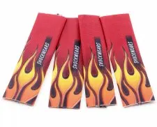Outerwear "Red Flames" 1/8 Shock Covers (4)