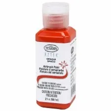 Testors Aztek Airbrush Paint - Opaque Orange Acrylic, 2 fl oz