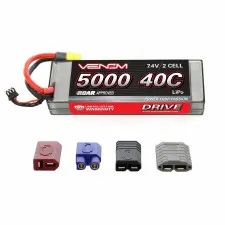 Venom "Sport Power" 7.4V 5000mah 2S 40C Lipo Battery with Universal Connector