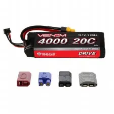 Venom 11.1V 4000mah 3S 20C Lipo Battery with Universal Connector